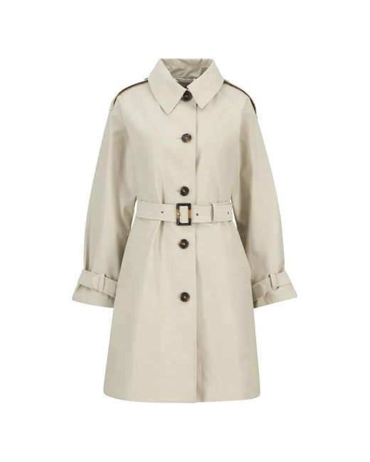 Barbour White Belted Coat