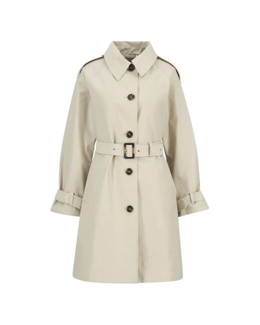 Barbour White Belted Coat