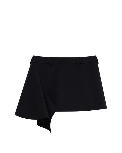 Givenchy Slashed Wollen Mini-Rok in het Black