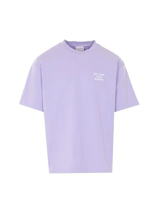 Drole de Monsieur Purple Slogan T-Shirt for men