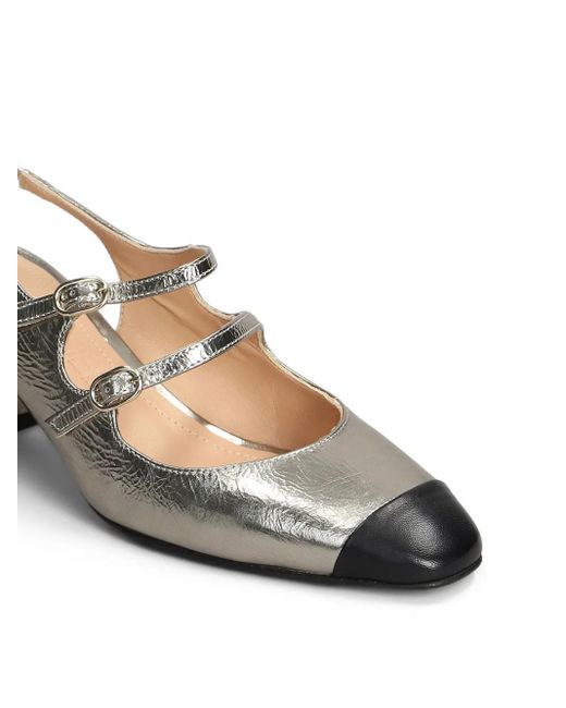 Julie Dee メタリック スリングバック パンプス Metallic