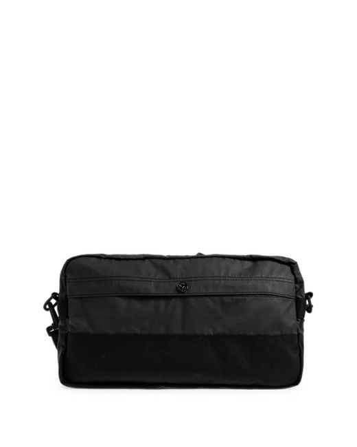 Stone Island Black 9200024 Double-Coated Cotton Ripstop Crossbody Bag for men