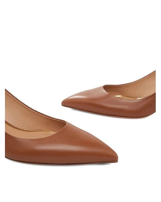 Santoni Brown Audrey Pointed-Toe Slingback Pumps