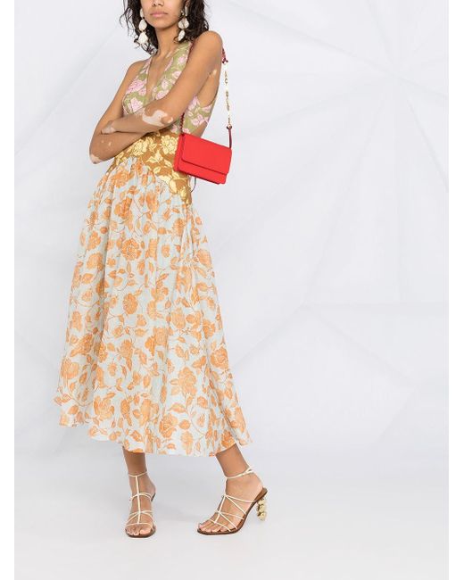 floral halterneck dress