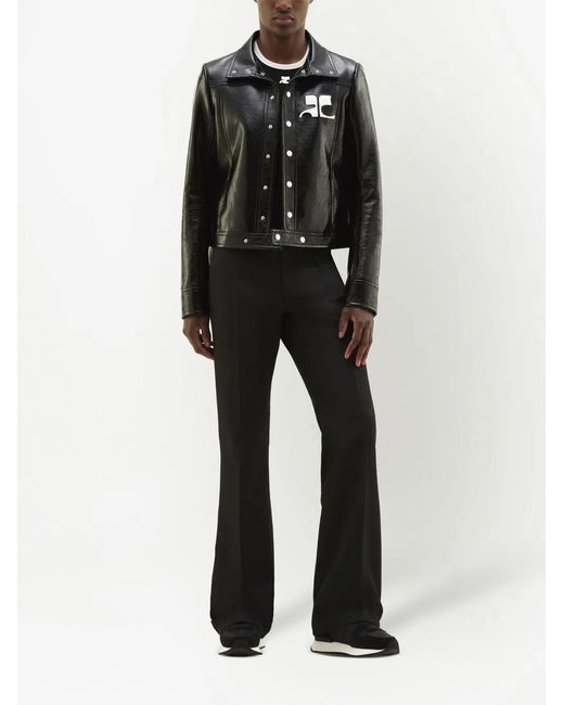 Courreges Black Reedition Vinyl Jacket