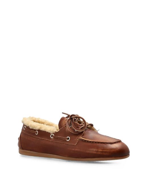POSA Brown Flat Loafers