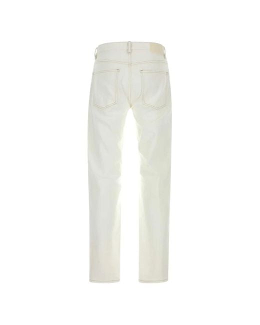 Closed White Logo-Patch Straight Jeans for men