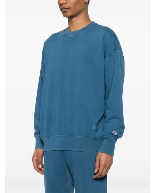Champion Blue Logo-Patch Sweatshirt for men