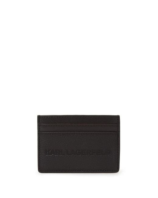Karl Lagerfeld Black K/essential Leather Cardholder for men
