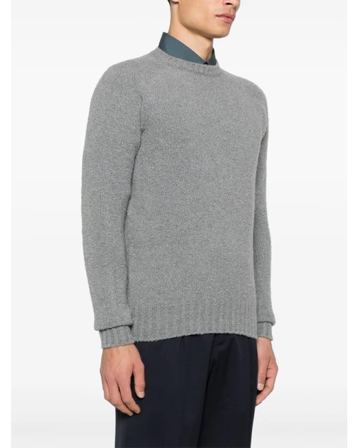 Drumohr Gray Wool Sweater for men