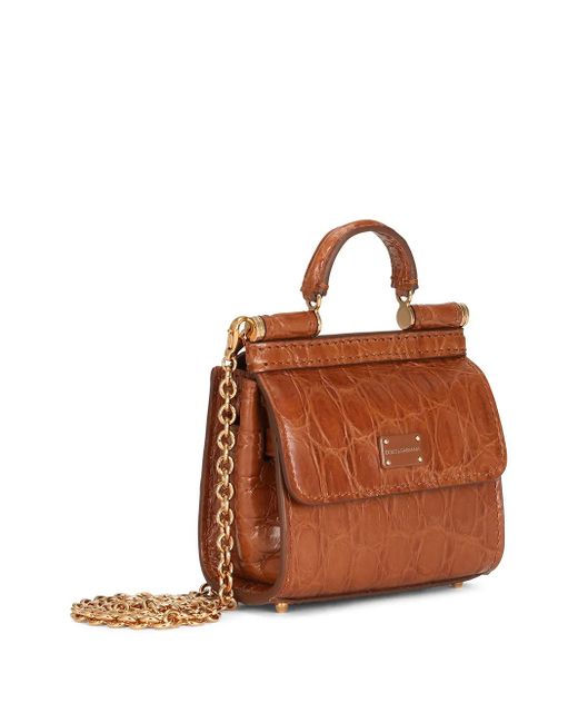 Dolce & Gabbana Mini Sicily 58 Shopper in het Brown