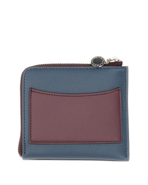 Stella McCartney Blue Logo Zip Wallet