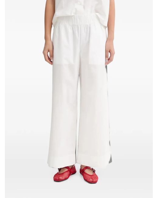 Marc O' Polo White Elasticated-Waistband Trousers