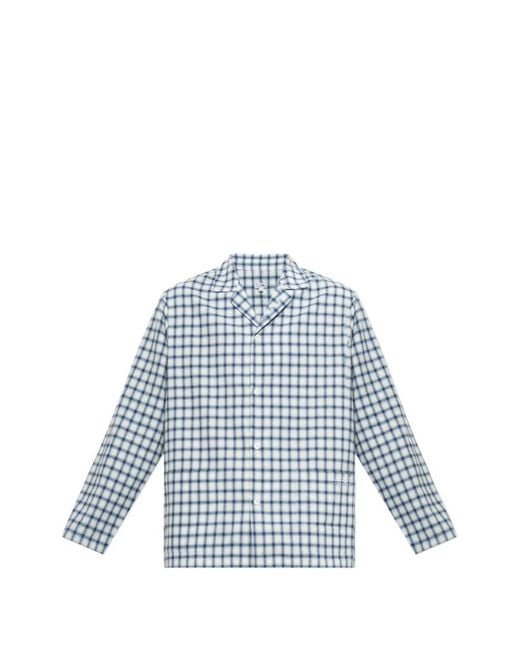 MM6 by Maison Margiela Blue Check-Pattern Pajama Top for men