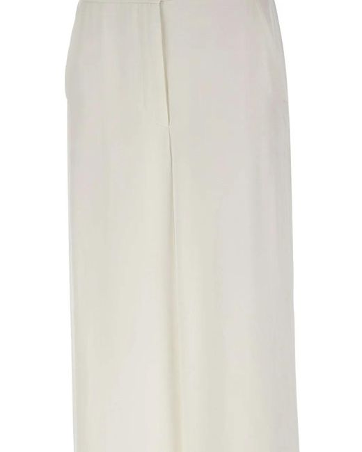 Marella White Wide-Leg Trousers