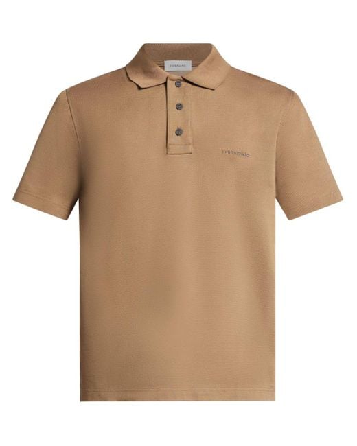 Ferragamo Natural Cotton Polo Shirt for men