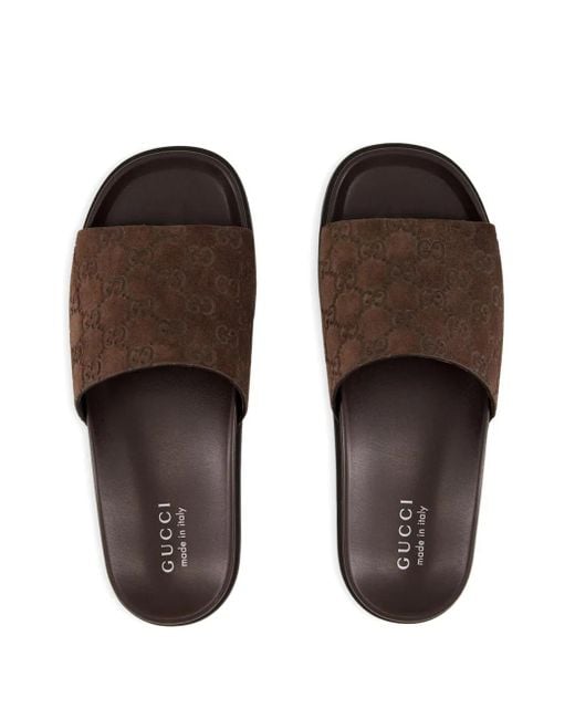 Gucci Brown Suede Sandals for men