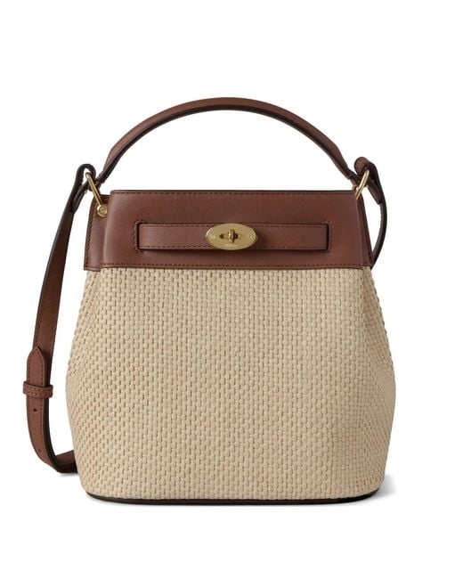 Mulberry Brown Islington Raffia Bucket Bag