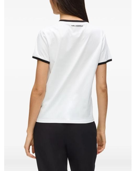 Karl Lagerfeld White Karlito Shirt With Trim