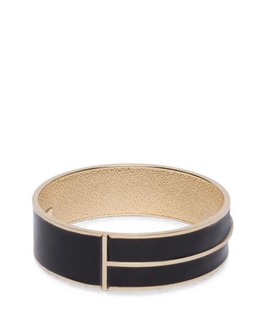 Tom Ford White Enamel T-Logo Bracelet