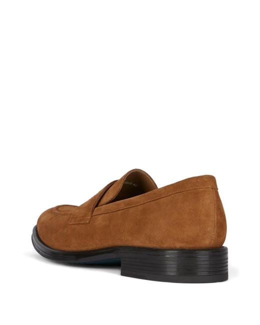 Paul Smith Brown Suede Panelled Loafers for men