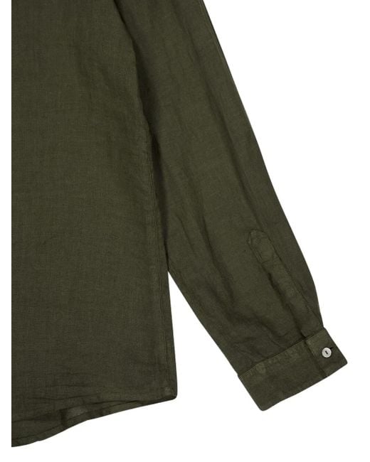 120% Lino Green Linen Shirt
