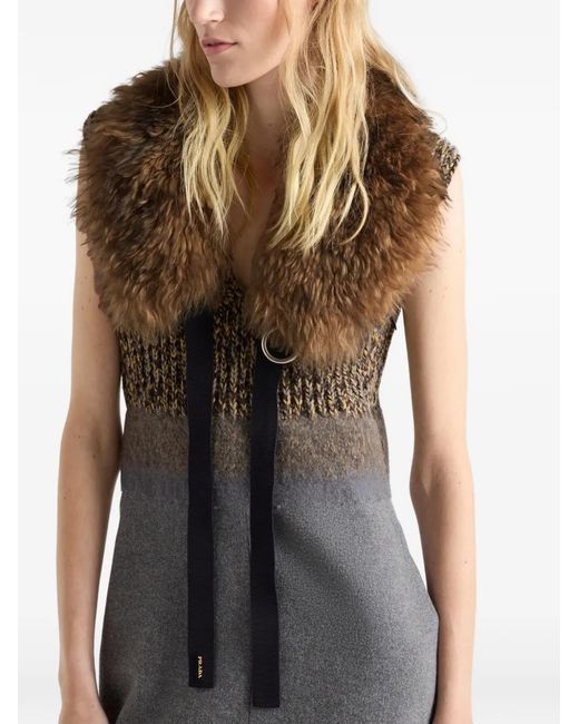 Prada Natural Shearling Collar