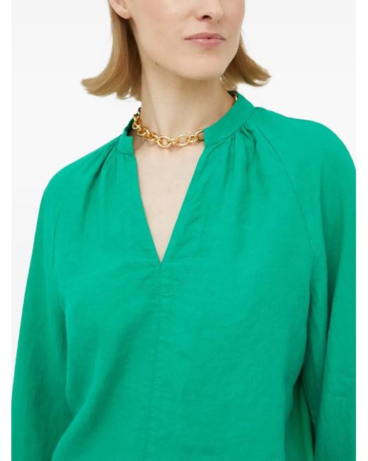 Marc O' Polo Green V-Neck Blouse