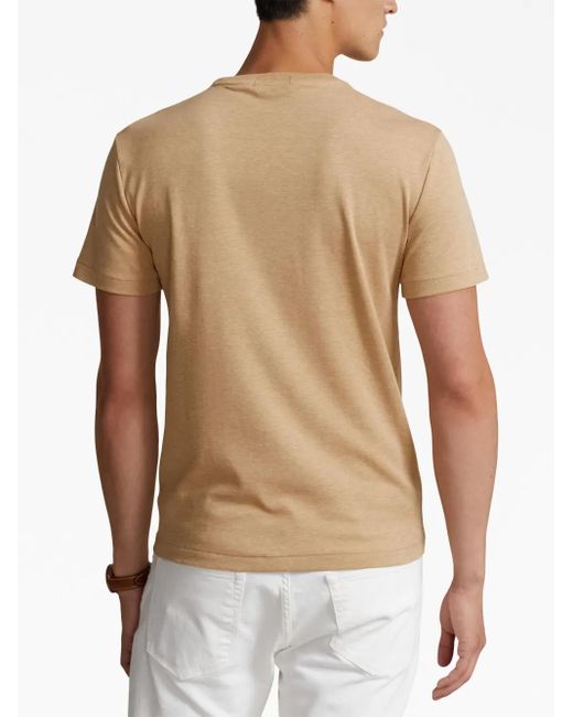 Polo Ralph Lauren Natural Polo Pony-Embroidered Cotton T-Shirt for men