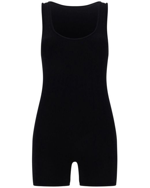 Bottega Veneta Black Sleeveless Stretch-design Playsuit