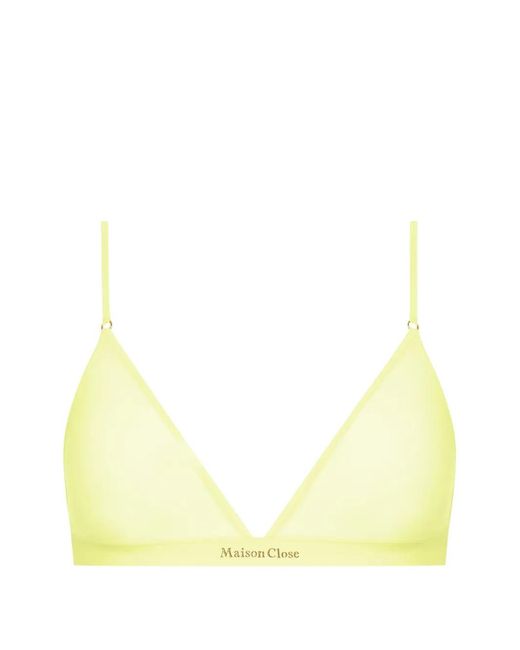 Maison Close Yellow Double Sens Sheer Triangle Bra