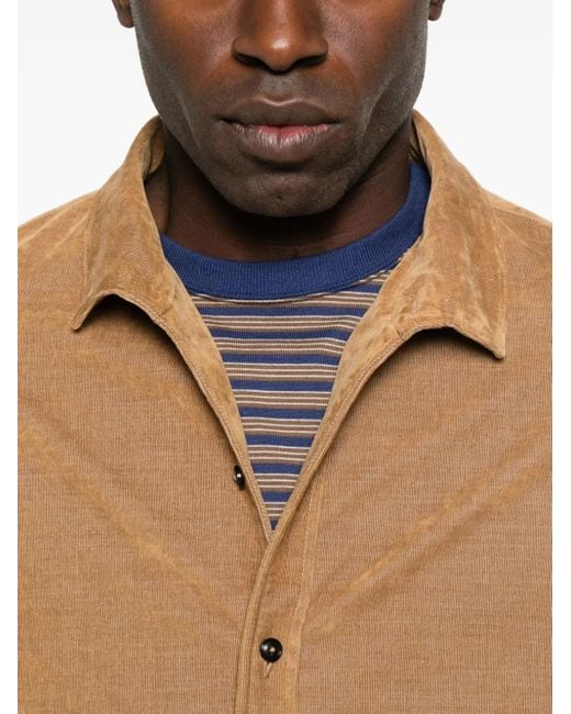 Camicia Con Colletto Button-Down di Kolor in Natural da Uomo