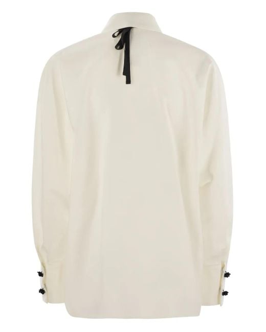 Max Mara White Studio Roll Shirt