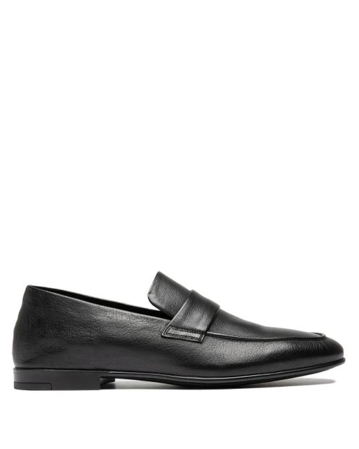 Officine Creative Black Airto Leather Loafers for men