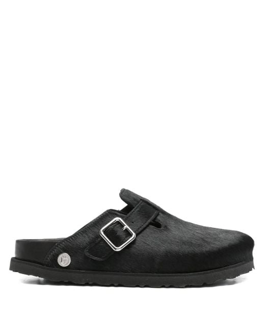 Birkenstock Black Buckle-Strap Mules