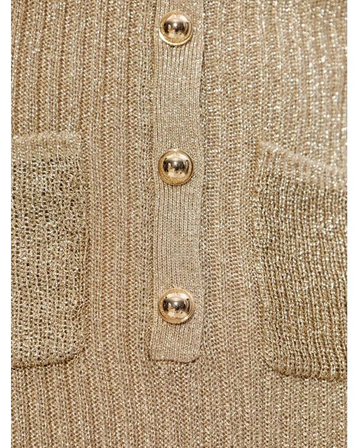 Self-Portrait Natural Long-Sleeve Ruffled Dress