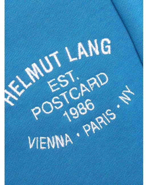 Helmut Lang Blue Paris Postcard Track Pants for men