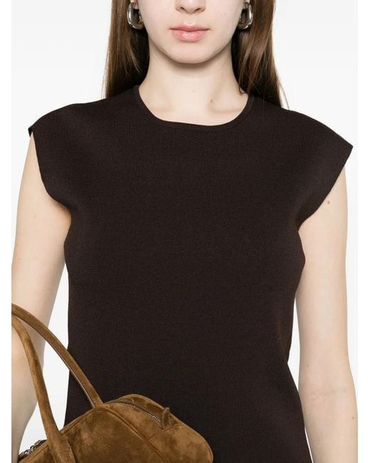 P.A.R.O.S.H. Black Round-Neck Vest