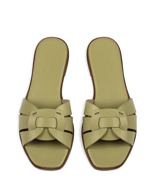 Doucal's Metallic Leather Sandals