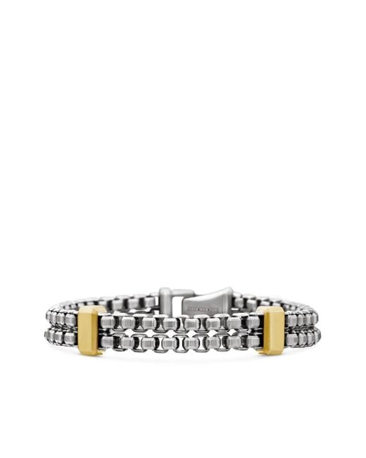 David Yurman White Sterling Double Box Chain Bracelet (10.5Mm) for men
