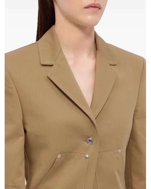 MSGM Natural Blazer À Boutonnière