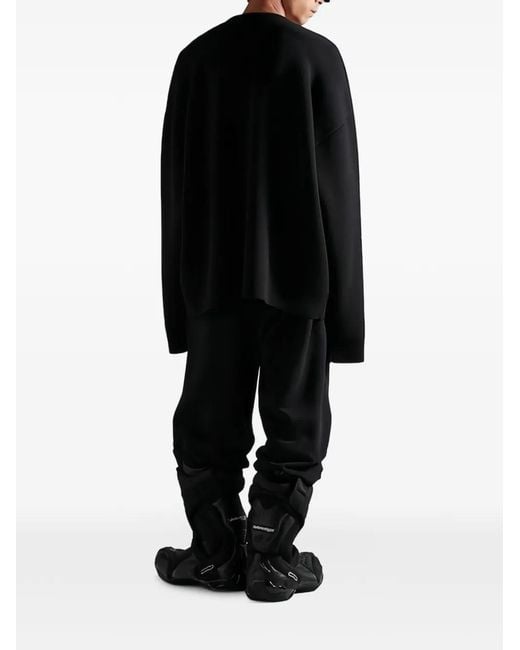 Balenciaga Black Logo-Print Sweatshirt for men