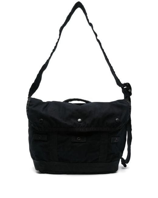 Porter-Yoshida and Co Black Decorative-Studs Shoulder Bag for men