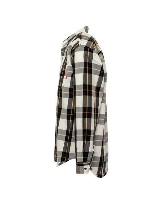 Mastermind Japan Black Plaid-Motif Cotton Shirt for men