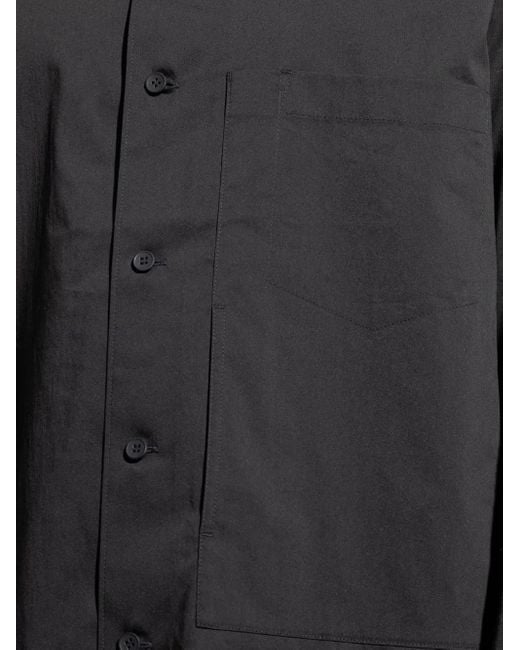 Y-3 Black Button-Fastening Shirt for men