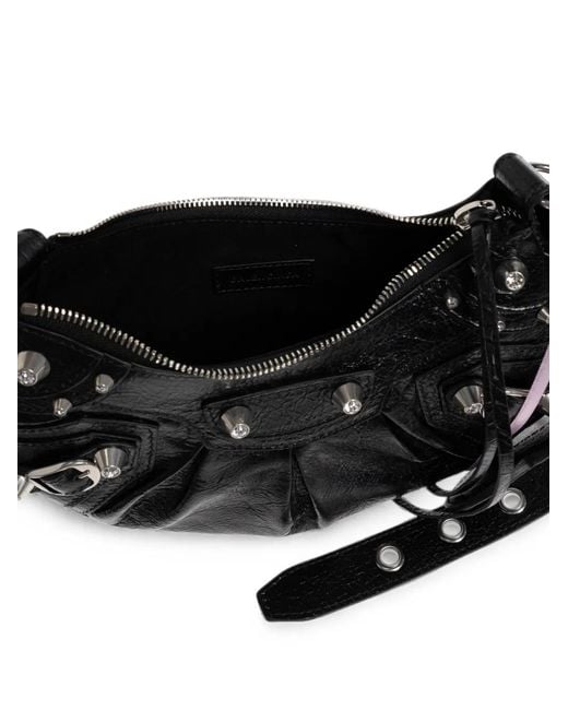 Balenciaga Black Le Cagole Xs Stud-Embellished Shoulder Bag