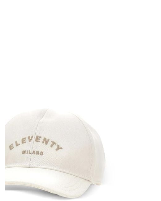 Eleventy White Casquette À Logo Imprimé for men