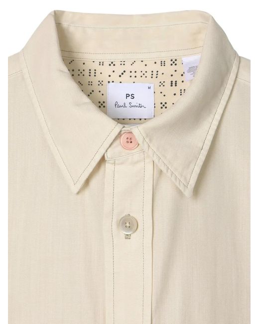 Paul Smith White Lyocell Patch Pocket Shirt for men