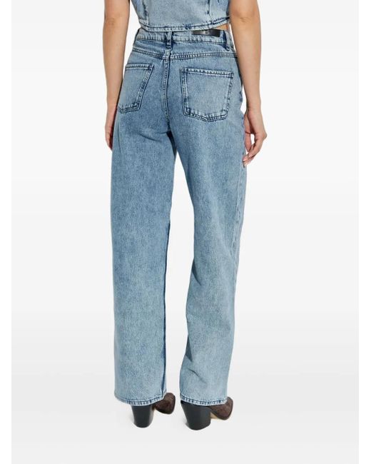 IRO Blue Embroidered Cotton Jeans