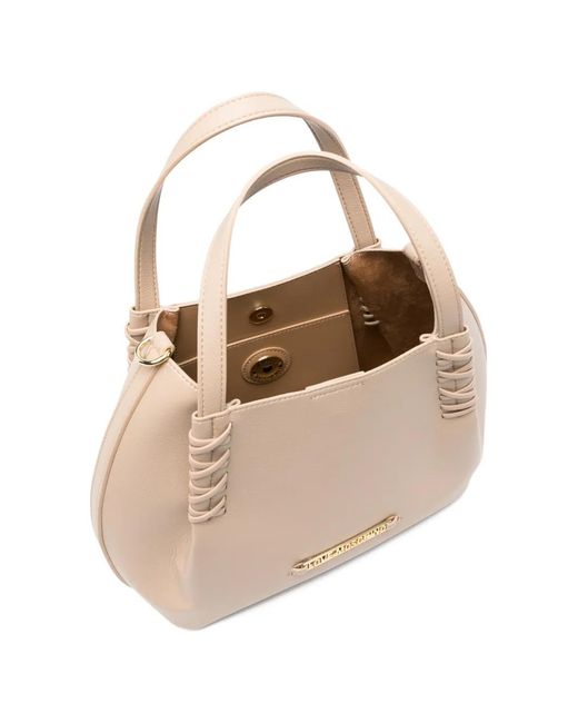 Love Moschino Natural Logo-Detail Tote Bag